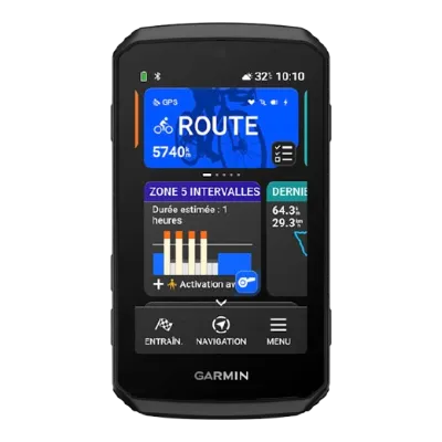 Garmin Edge 1060 vu de face, avec ses fonctions clés