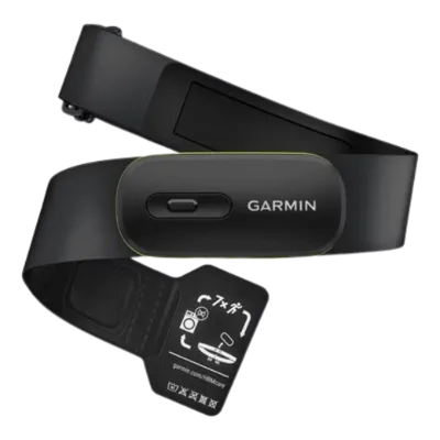 Garmin HRM 600 vu de face, avec ses points clés