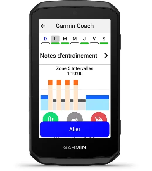 Garmin Coach : Le plan d'entraînement de la semaine et la séance du jour, prêts à lancer.